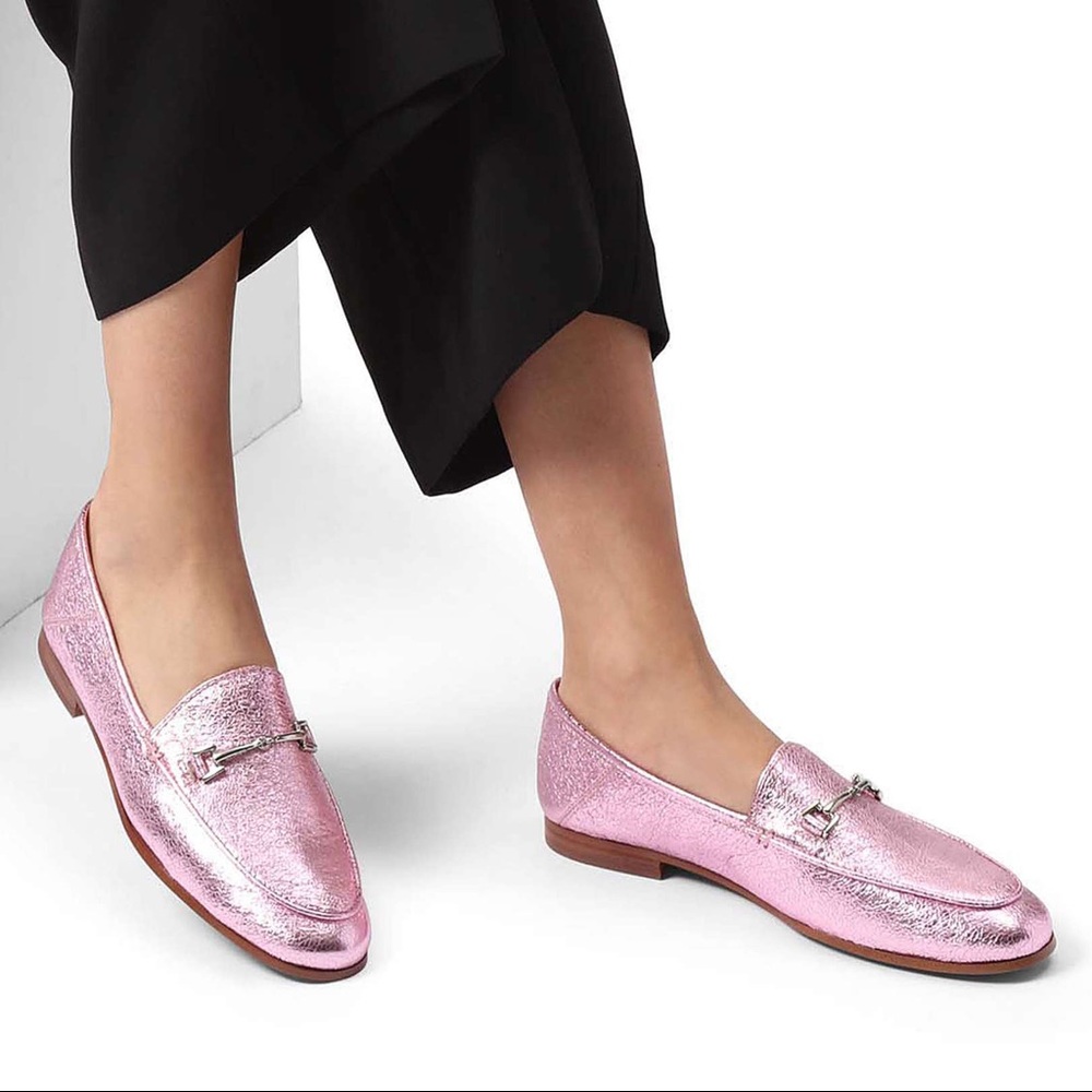 Sam Edelman metallic pink loafer